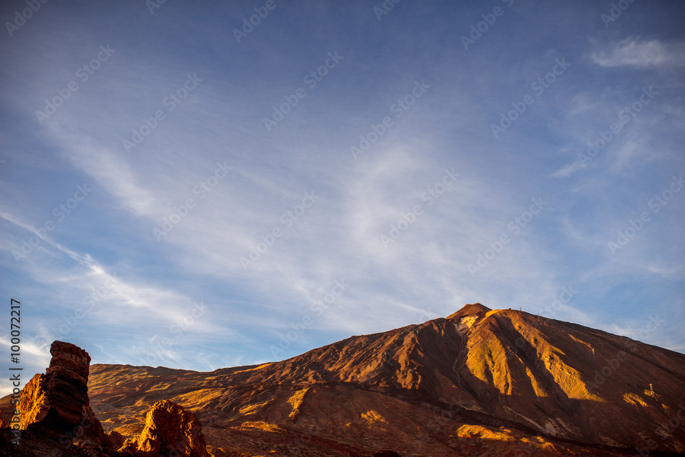 Rocky landscape in Teide park