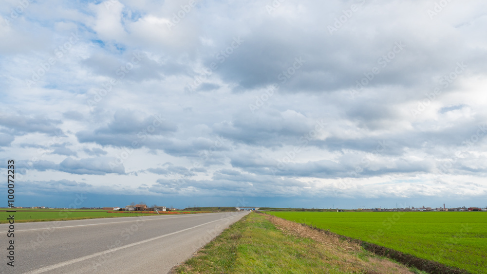 clouds that run fast in the sky with a strong south-west wind.