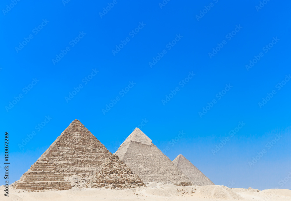 pyramids with a beautiful sky of Giza in Cairo, Egypt. pyramids with a beautiful sky of Giza in Cairo, Egypt.