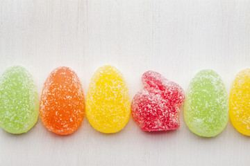 jelly candy easter eggs and bunny