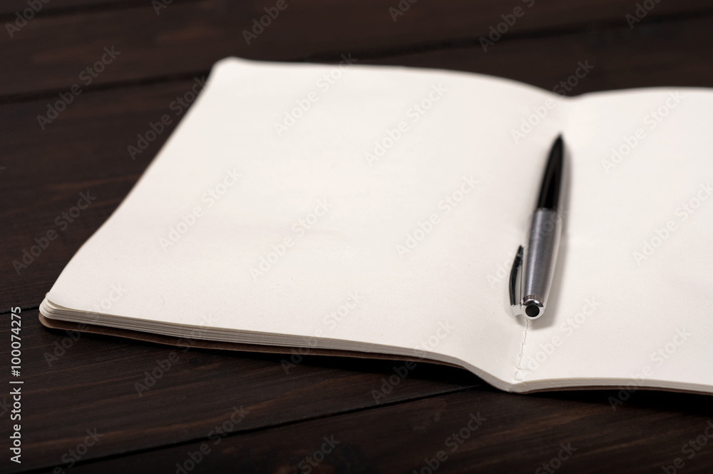 pen on an open notebook pen on an open notebook