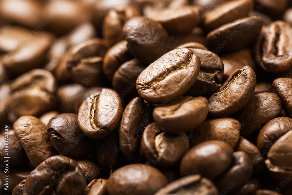 Naklejka premium Coffee beans background