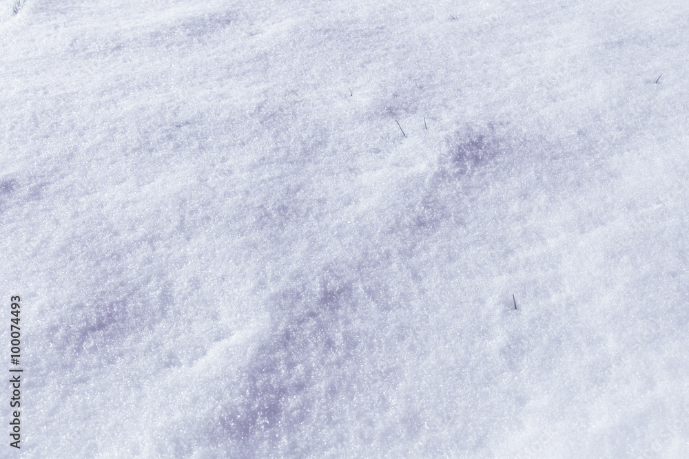 background of fresh snow, filter applied