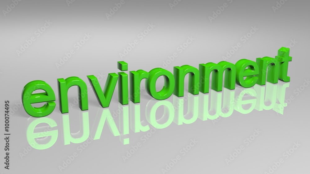 Green Environment text isolated on white background Green Environment text isolated on white background