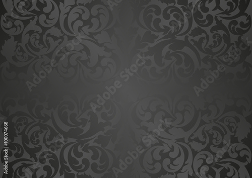 black background with antique ornaments