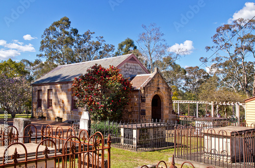The grounds and main building of Ebenezer Church in Wilberforce, the oldest surviving church in Australia.  photo