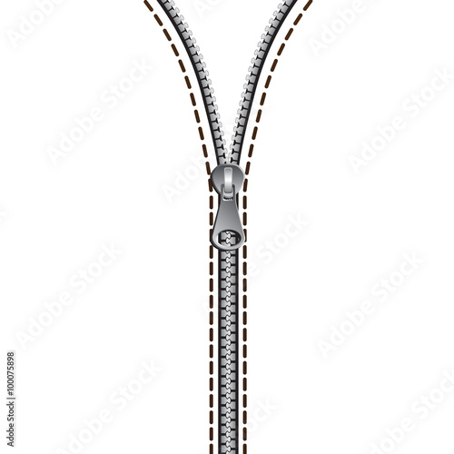 Cerniera zip verticale
