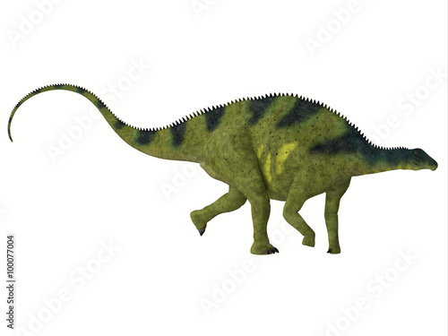 Brachytrachelopan Side Profile - Brachytrachelopan was a herbivorous sauropod dinosaur that lived in Argentina during the Jurassic Period. © Catmando