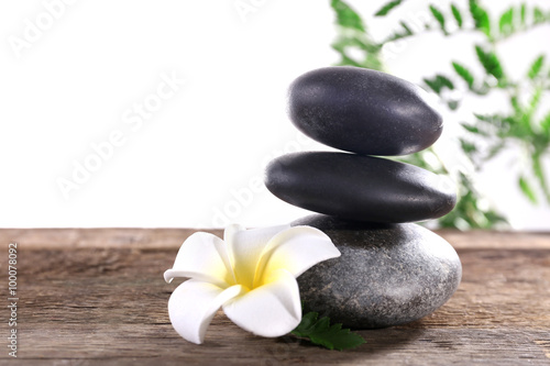 Beautiful spa concept on white background