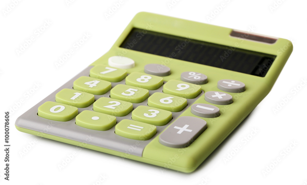 A calculator isolated on white background A calculator isolated on white background