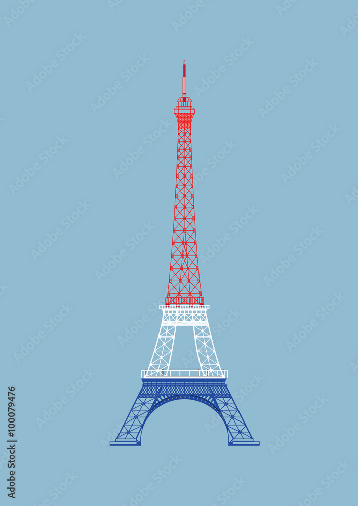 vector Paris Eiffel Tower with nice color