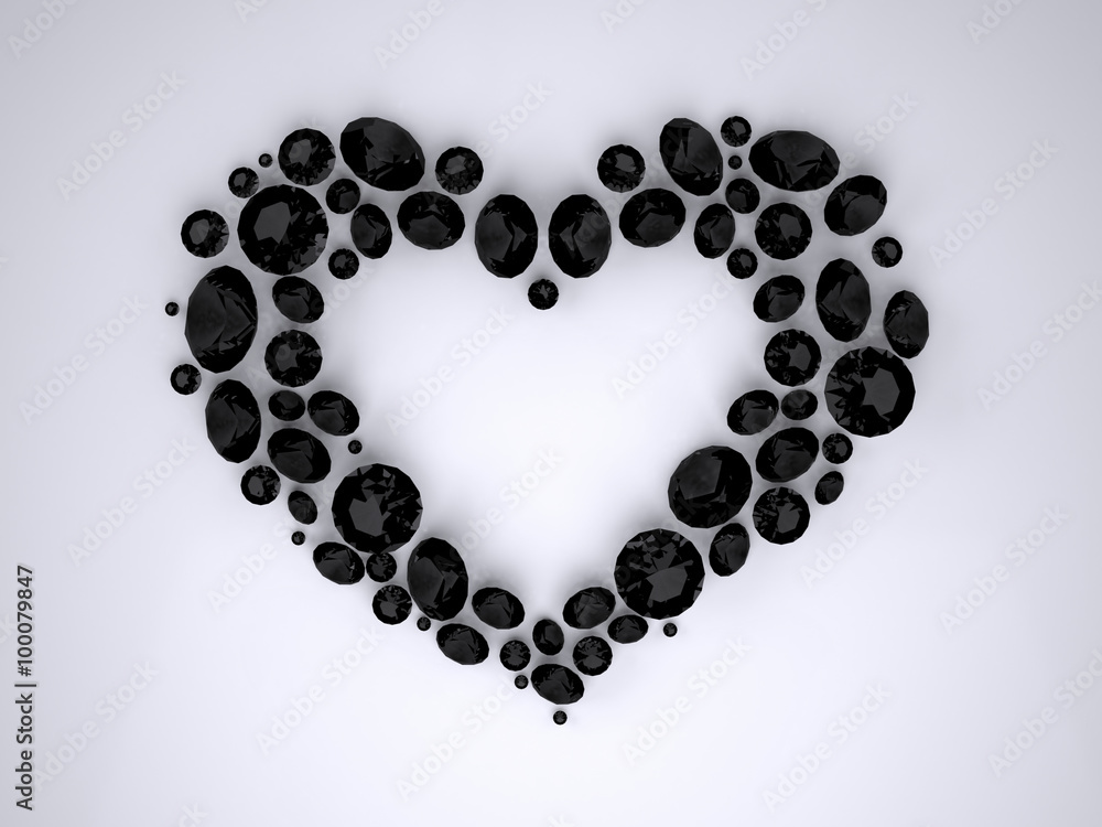 Heart of Black Diamonds. Brilliants located in Shape of Heart. Heart of Black Color symbolizing Heartache Concept, Breakup, Relationship Difficulties, Heartbreak, Broken Heart, Infidelity and Divorce Heart of Black Diamonds. Brilliants located in Shape of Heart. Heart of Black Color symbolizing Heartache Concept, Breakup, Relationship Difficulties, Heartbreak, Broken Heart, Infidelity and Divorce