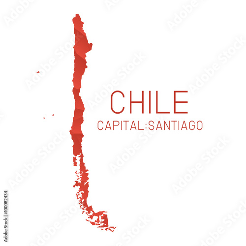 Chile map geometric texture