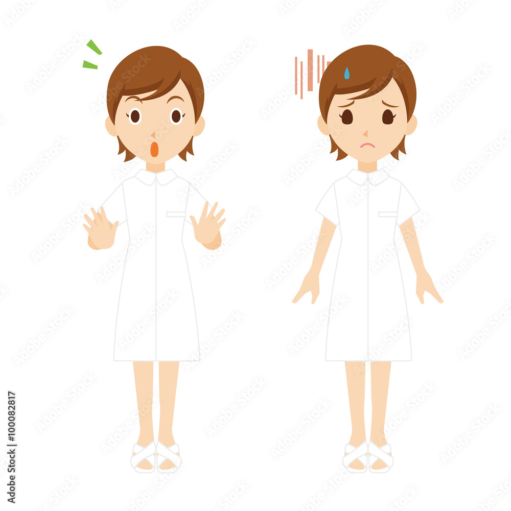 看護師 女性 全身 ポーズセット 看護師 女性 全身 ポーズセット