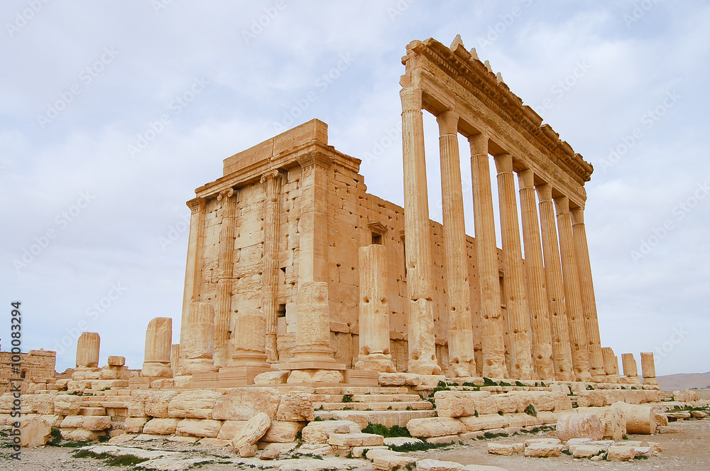 Obraz premium Temple Of Baalshamin (Now Destroyed) - Palmyra Ruins - Syria