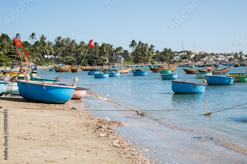 Fischerhafen in M  i N   in Vietnam