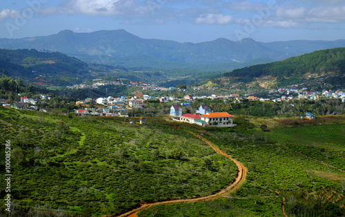 panorama, Dalat countryside, Vietnam, hill, mountain photo