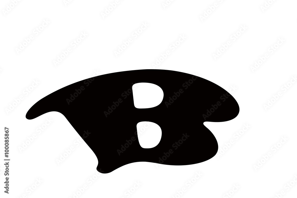 The consonant in the white background The consonant in the white background