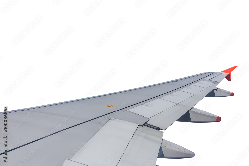 Plane Wing Isolated on White Background