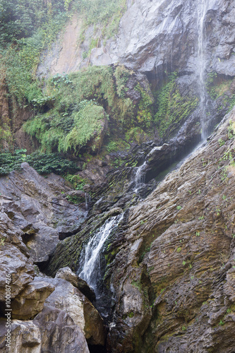 Klong Lan waterfall in rain forest of Thailand