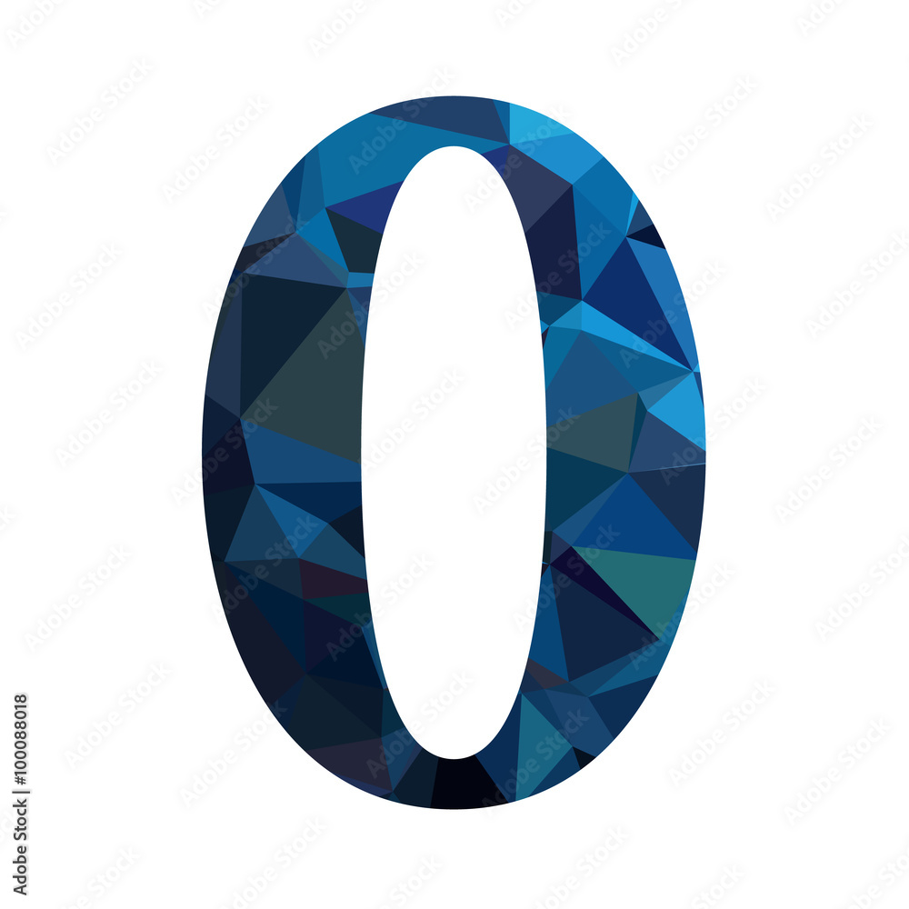 Blue Alphabet Number Polygon Style Blue Alphabet Number Polygon Style