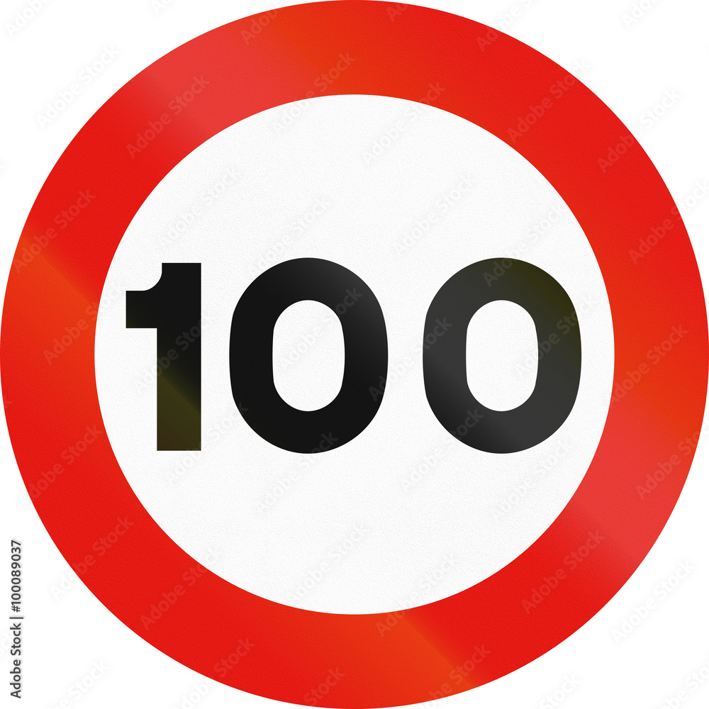 Road sign used in Spain - Maximum speed Road sign used in Spain - Maximum speed