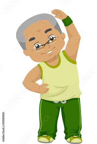 Senior Man Exercise Bend Ov...