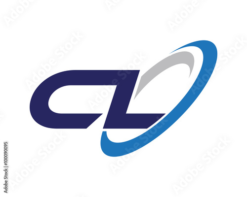 CL Letter Swoosh Label Logo