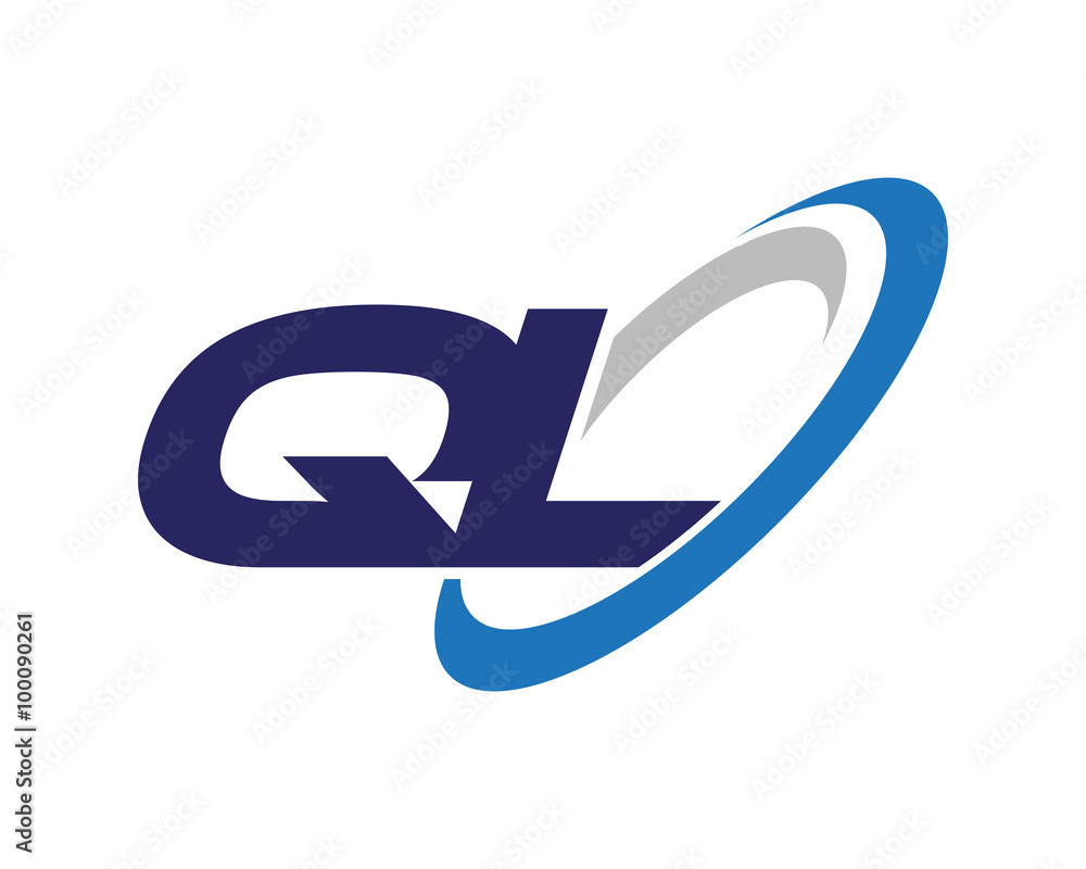 QL Letter Swoosh Label Logo