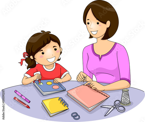 Mom Kid Book Making