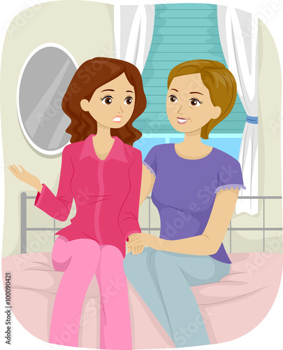 Mom Teen Girl Talk Bedroom