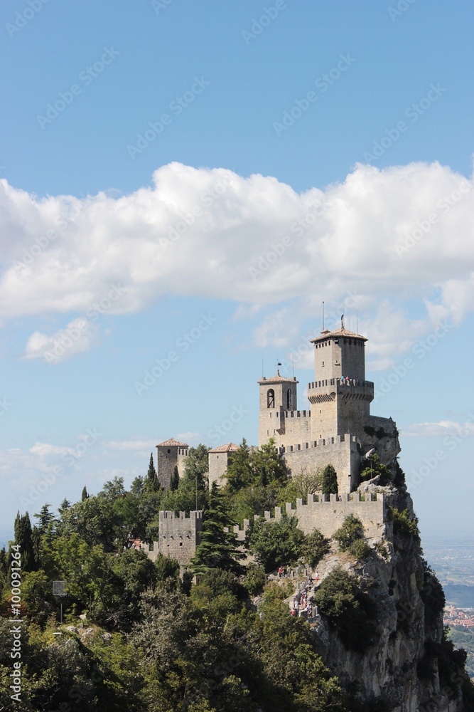 Beautiful panoramic view of landscapes of San Marino
