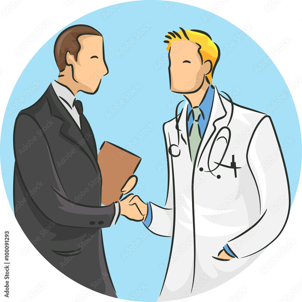 Man Doctor Shaking Hands Pharmaceutical Rep Man Doctor Shaking Hands Pharmaceutical Rep