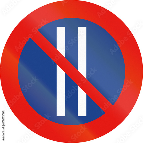 Free Download Road sign used in Spain - Parking prohibited on even days - GFXLoad