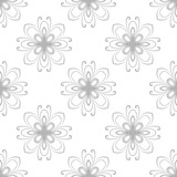 Floral ornament. Seamless abstract fine silver pattern