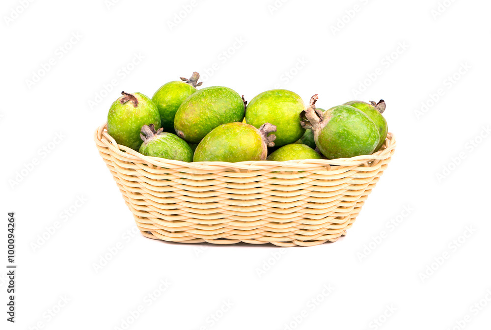 Basket of fruit feijoa Basket of fruit feijoa