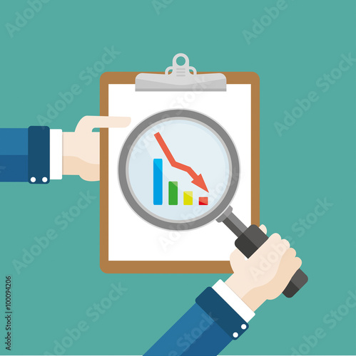 Flat Hand Loupe Clipboard Chart Drop