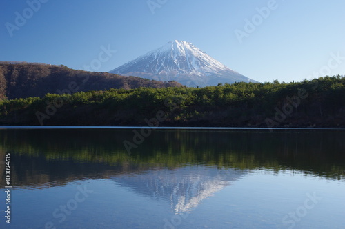Mt.Fuji, view from the shore of Lake Saiko 富士五湖西湖と富士山の休日