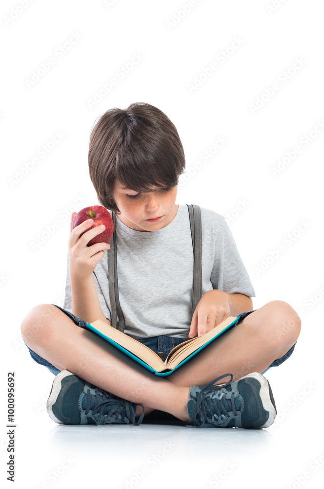 Boy studying