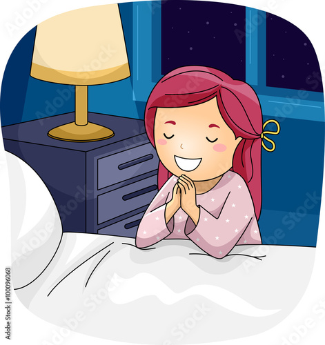 Kid Girl Pray Bed