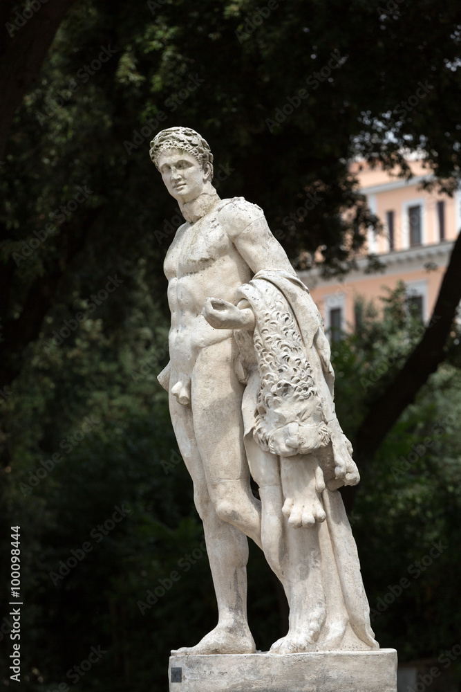  Marble statues in Villa Borghese, public park in Rome. Italy  Italy