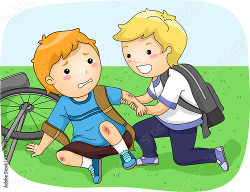 Kids Boys Help Accident