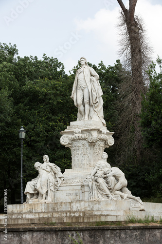Goethe statue at Villa Borghese in Rome, Italy