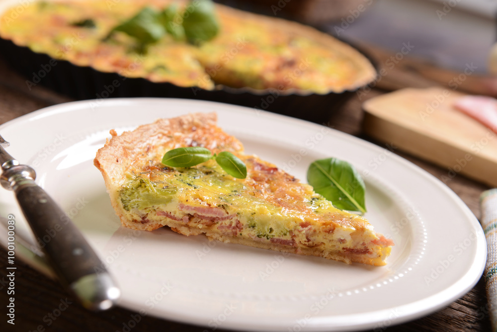quiche with broccoli and ham quiche with broccoli and ham