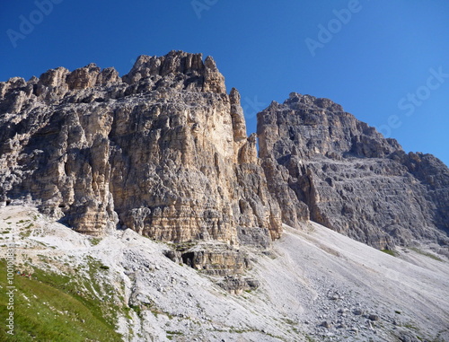 rugged rocks in Dolomiti mountains