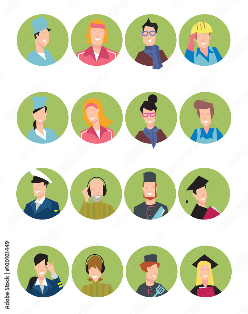 Avatar icons set Avatar icons set