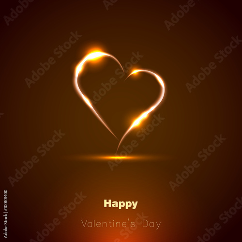 abstract background with burning heart