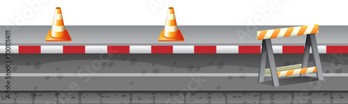 Construction equipment on the road