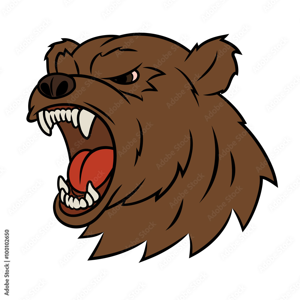 Fototapeta premium Angry bear head 2