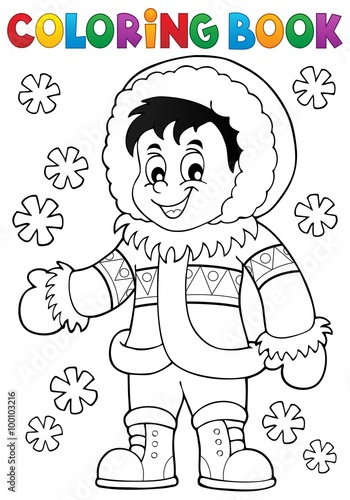 Coloring book Inuit thematics 1